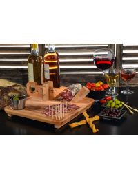 Trancheuse à saucisson avec plateau de service