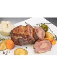 Rôti de canard au foie gras frais