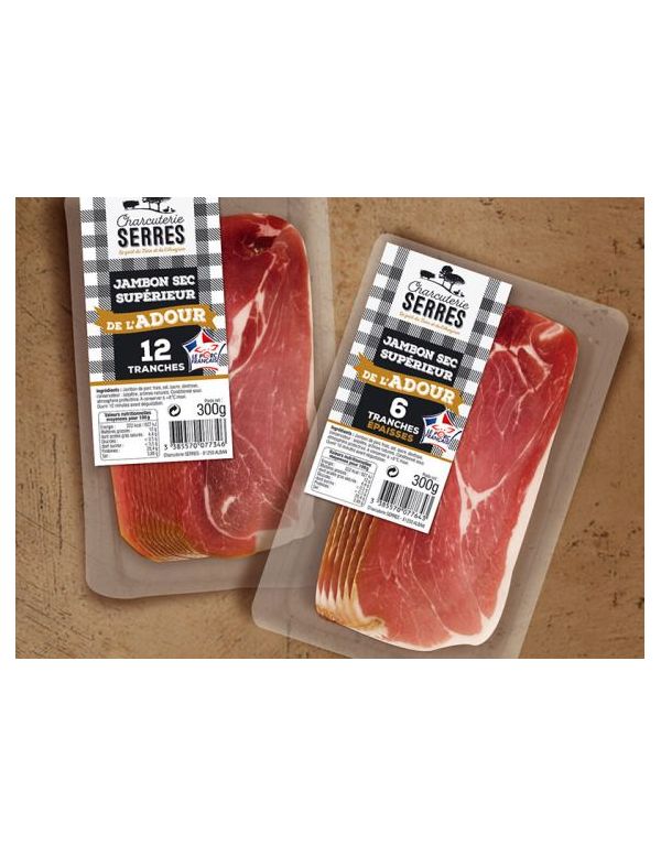 Jambon sec supérieur tranché