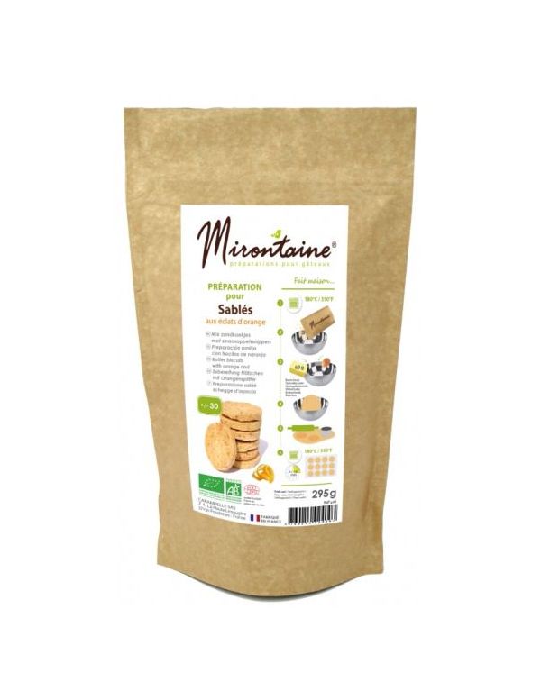 Préparation Bio pour sablés aux éclats d'orange