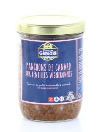 Manchons de canard aux lentilles vigneronnes