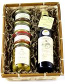 Coffret cadeau dans un panier en bambou