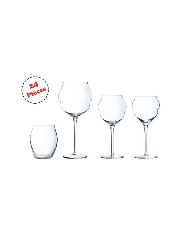 Assortiment complet de 24 verres - Macaron - Chef&Sommelier
