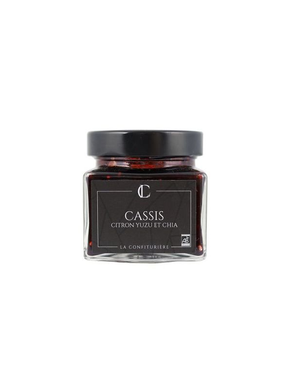 Confiture Bio Cassis Citron Yuzu et graines de Chia - La Confiturière
