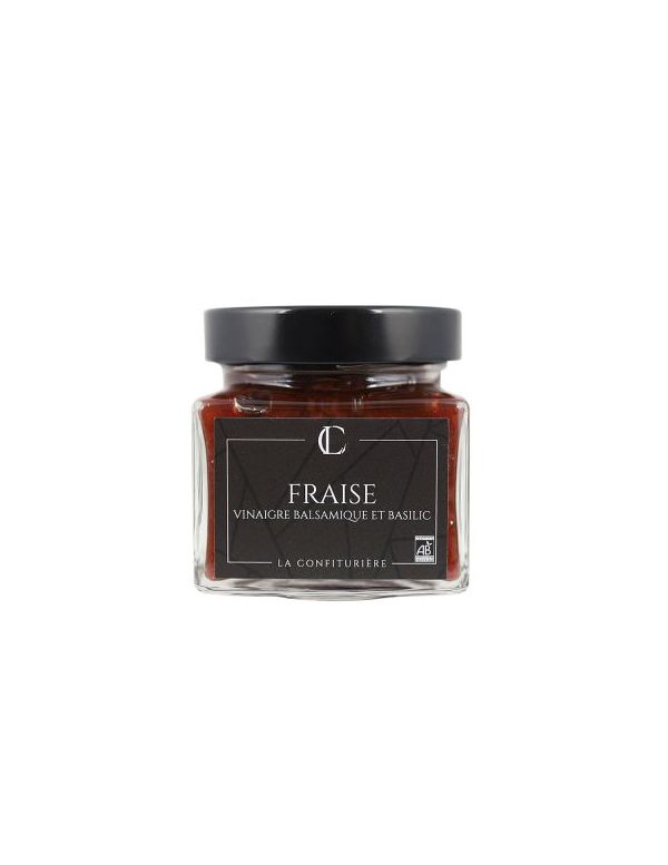 Confiture de Fraise Vinaigre Balsamique et Basilic - La Confiturière
