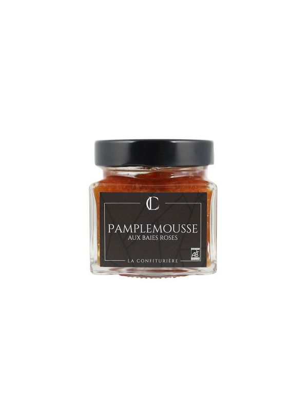 Confiture Bio de Pamplemousse aux Baies Roses - La Confiturière