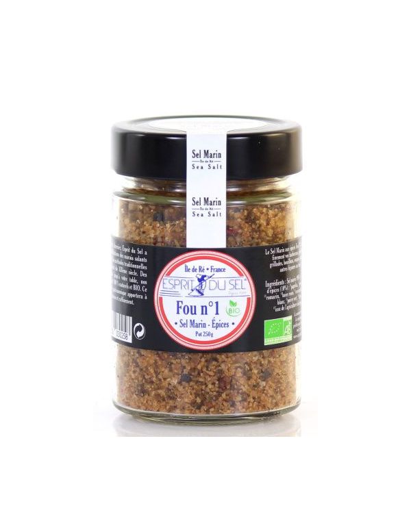 Sel Fou n°1 Paprika : Pot de Sel Marin Bio aux Épices - Esprit de Sel