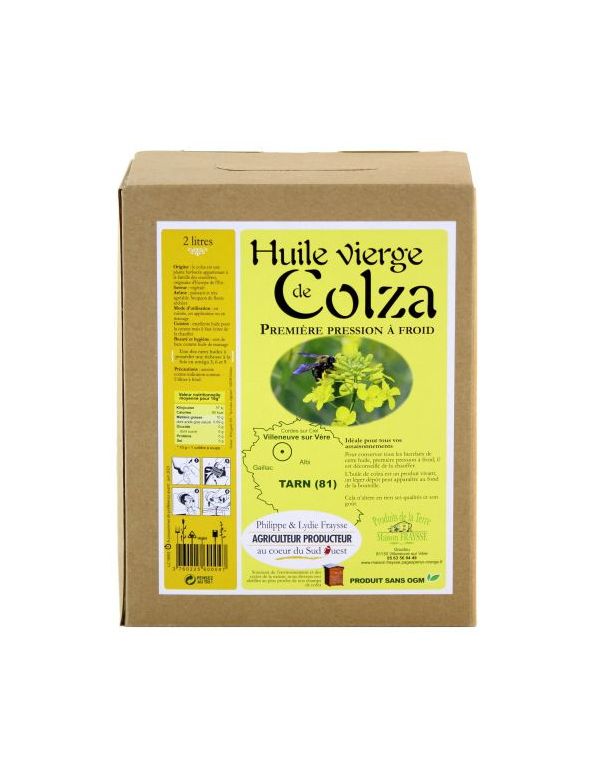 Huile de colza vierge en cubi 2 L