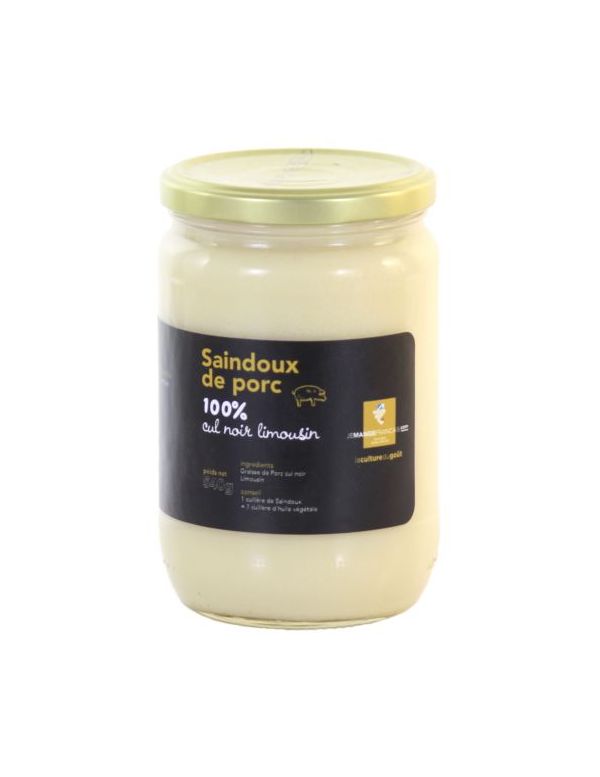 Saindoux de porc au cul noir du limousin