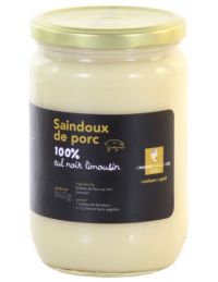 Saindoux de porc au cul noir du limousin