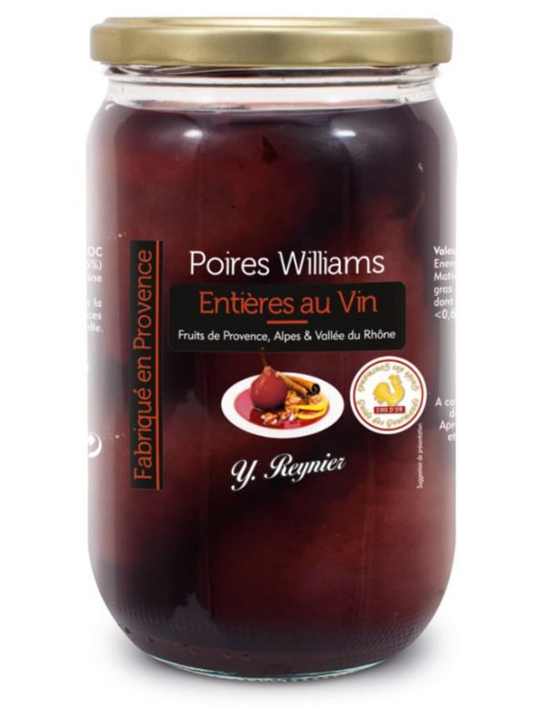 Poires Williams entières au Vin AOC Côtes du Ventoux