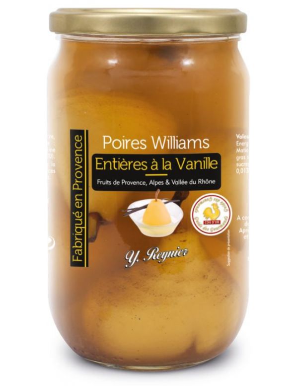 Poires Williams entières à la vanille, conserve de 850 g