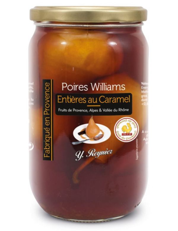 Poires Williams entières au Caramel, bocal de 850 g