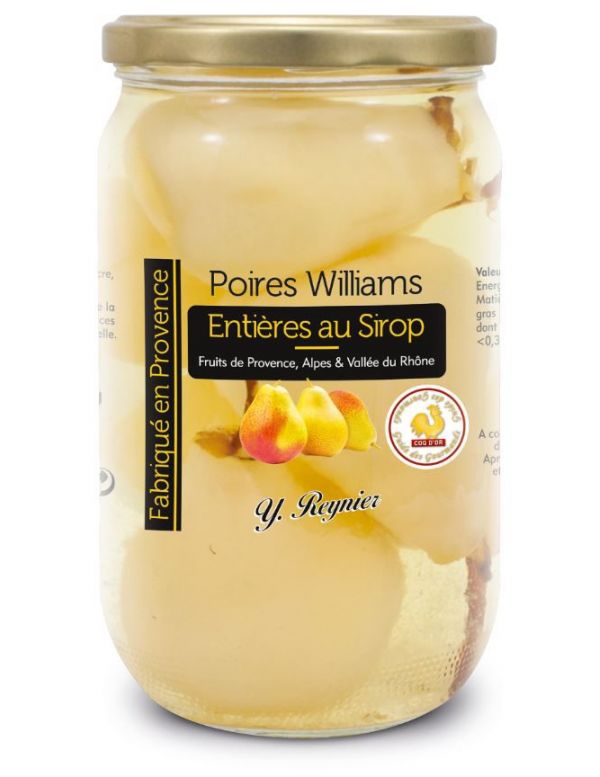 Poires Williams entières au sirop - Y. Reynier