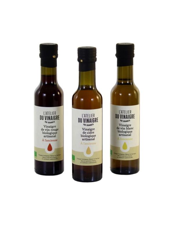 Vinaigres Bio en assortiment 3 bouteilles - Granhota
