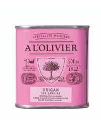 Huile d'olive à l'origan des Jardins, bidon de 150 ml