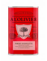 Huile d'olive au piment d'Espelette, bidon de 250 ml