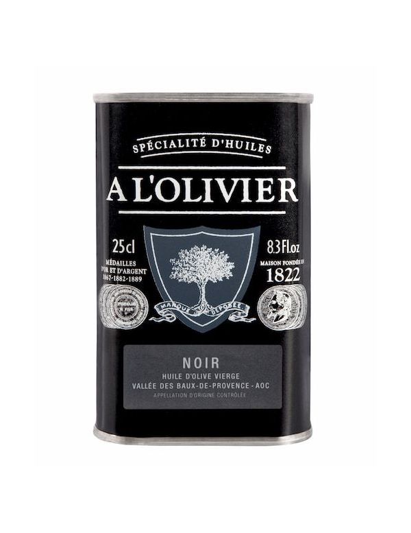 Huile Olive de France fruitée Noir, bidon de 250 ml