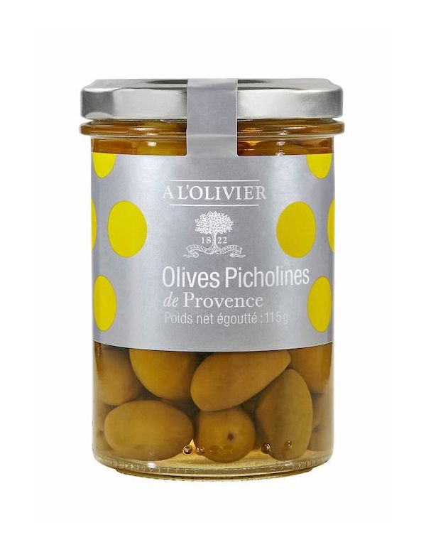 Olives vertes picholines de Provence pot de 125 g