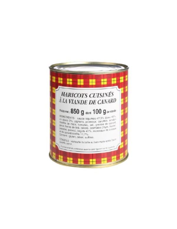 Haricots cuisinés à la viande de canard - Alby Foie Gras