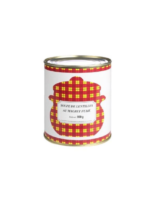 Soupe de Lentilles au magret fumé - Albu Foie Gras