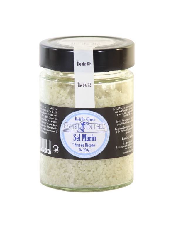 Sel Marin "Brut de Récolte" en Pot en Verre