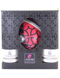 Coffret Cadeau 4 Bouteilles de vin + 1 Ballon de rugby