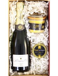 Coffret de luxe : Caviar, Foie Gras, Champagne