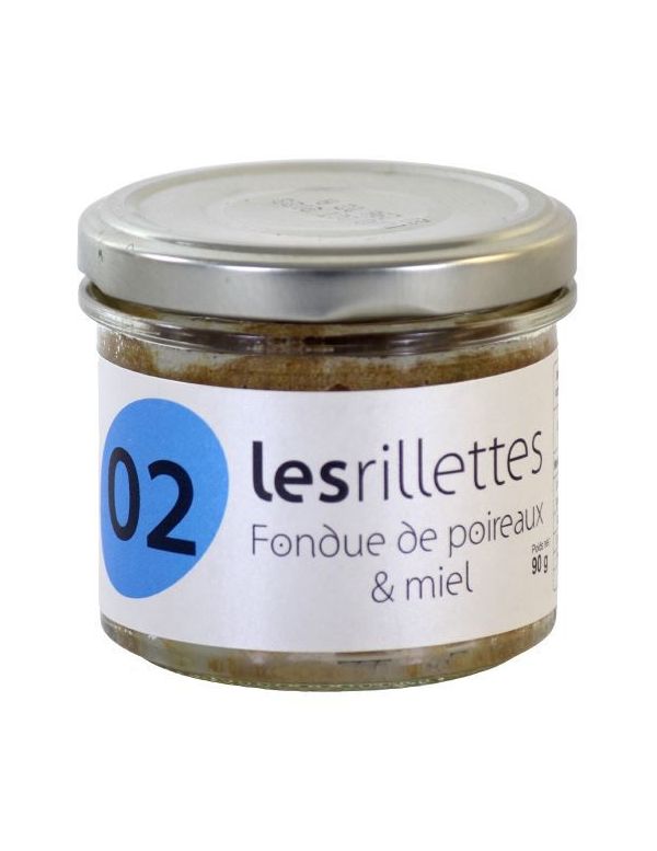 Rillettes fondue de poireaux et miel