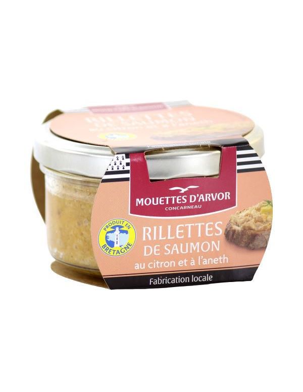 rillettes de saumon au citron et à l'aneth
