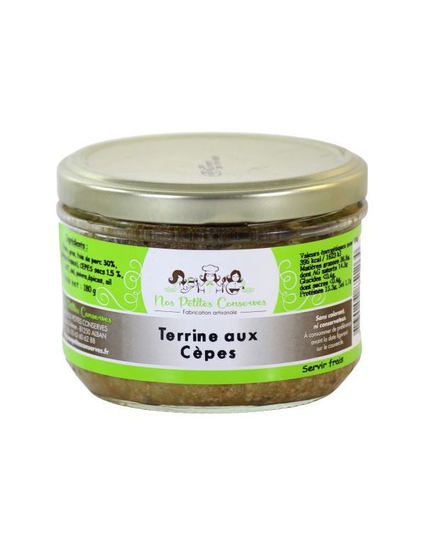 Terrine aux cèpes verrine de 180 g