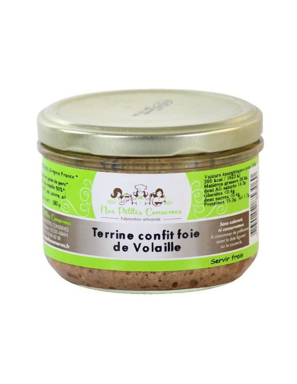 Terrine au confit de foie de volaille en verrine