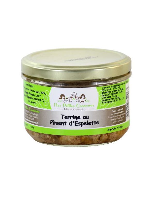 verrine Terrine de campagne au Piment d'Espelette AOP