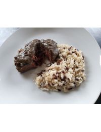 Bœuf Gardiane et riz sauvage cuisiné