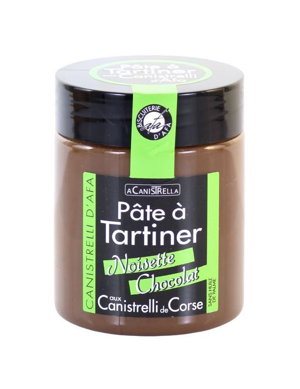Pâte à tartiner Noisette Chocolat aux canistrelli de Corse - Afa