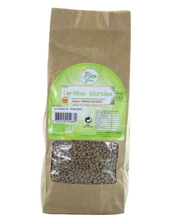 Lentilles Blondes Bio - Bio Pays Landais