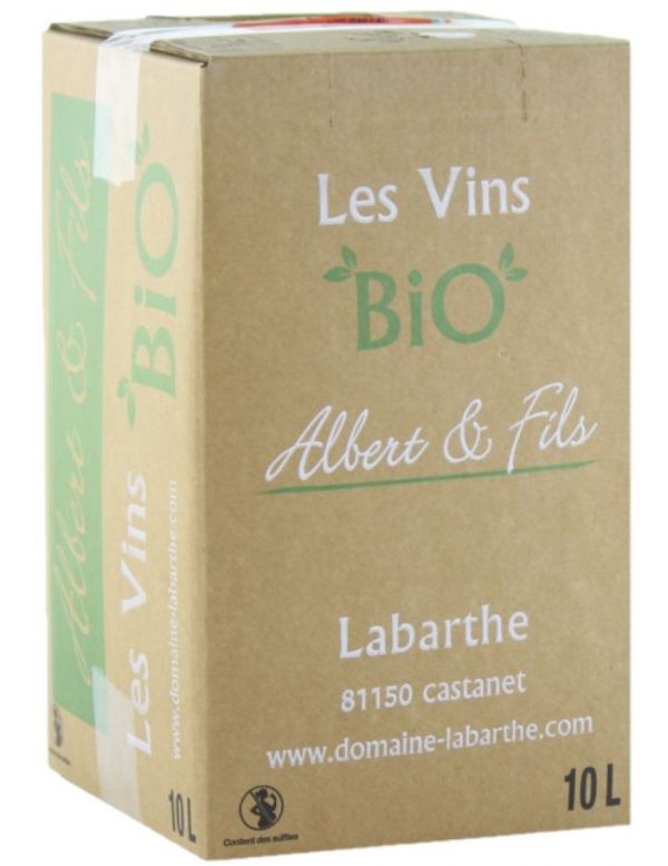 BIB VIN ROUGE BIO 10L - AOC GAILLAC - DOMAINE DE LABARTHE