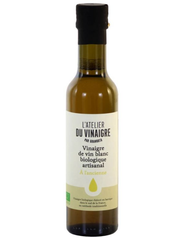 Vinaigre Biologique au Vin Blanc- Vinaigre Artisanal à l'ancienne