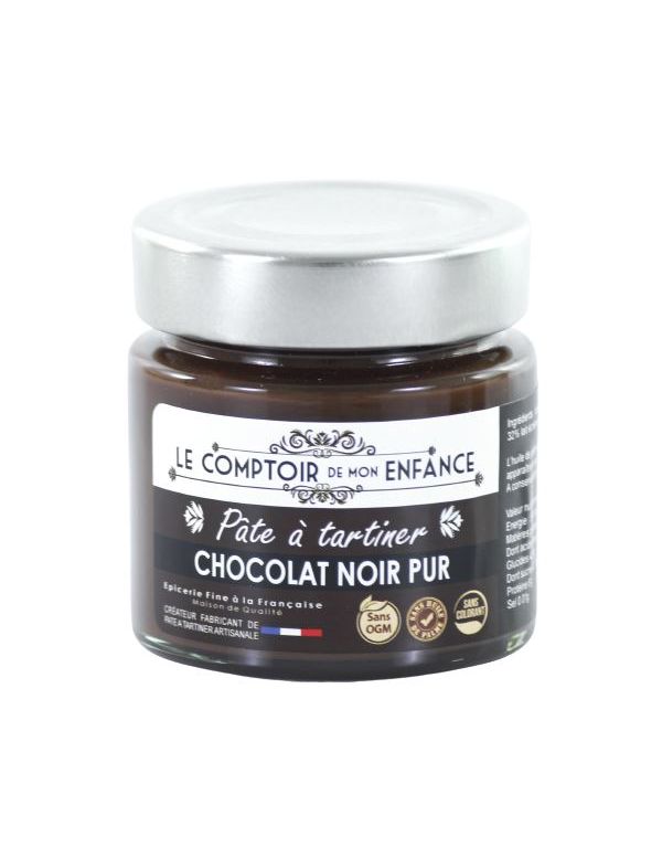 Noir Pur : Pâte à tartiner 100 % Chocolat Noir - Le Comptoir