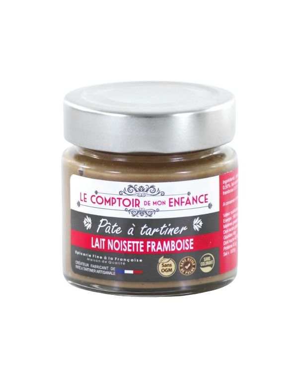 Pâte à tartiner Lait Noisette Framboise - Le comptoir