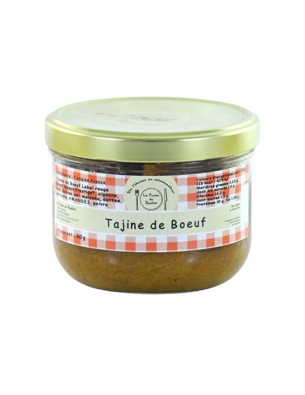 Tajine de Boeuf Label Rouge - La Ferme de Rustan