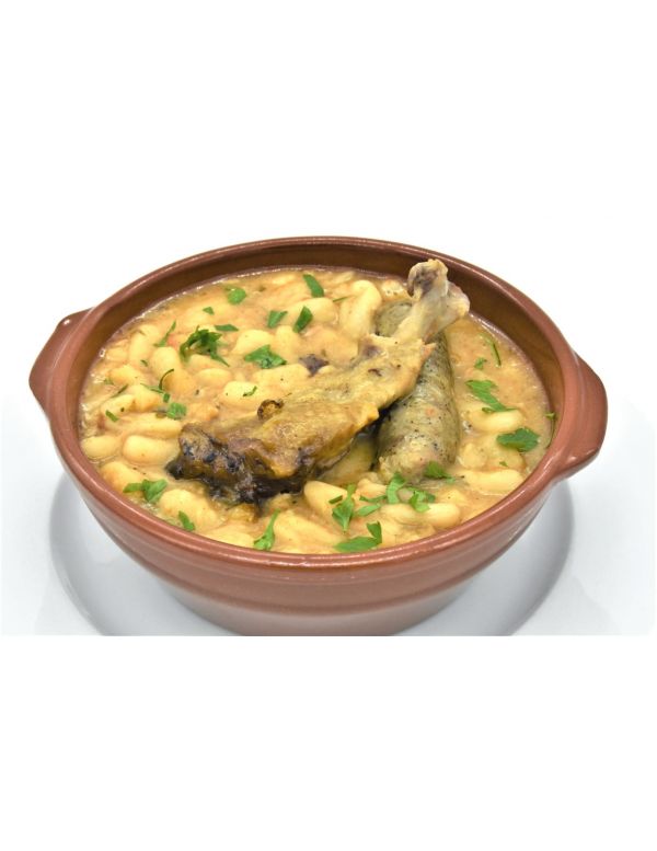 Haricot Blanc, Andouillette et canard confit