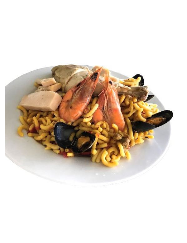 Fideua crevettes, sèches et poulet cuisiné - Direct Traiteur