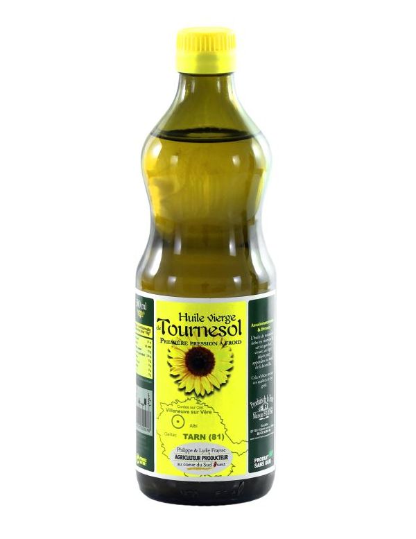 Huile de tournesol 1ère pression à froid
