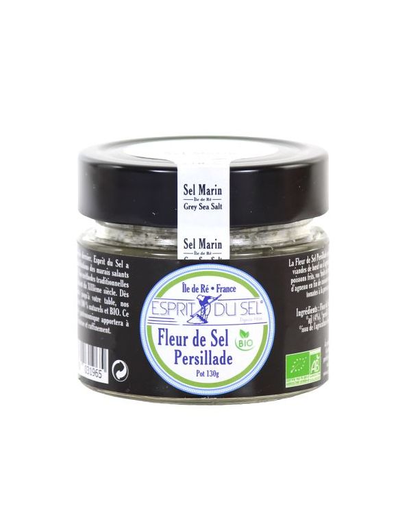 Fleur de sel Persillade Bio en pot - Esprit du Sel