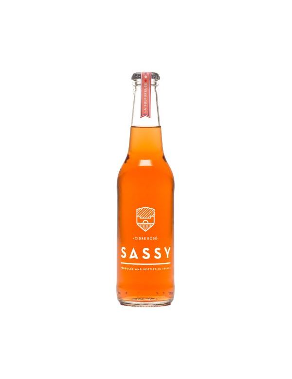 Cidre rosé Sassy en bouteille de 33 cl