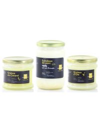 trio graisses animales graisse d'oie graisse de canard saindoux de porc.