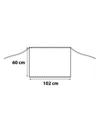 Tablier de cuisine sans bavette 100% coton dimension - Deren