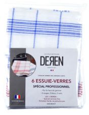 6 essuie-verres professionnels "Zanzibar" - Deren