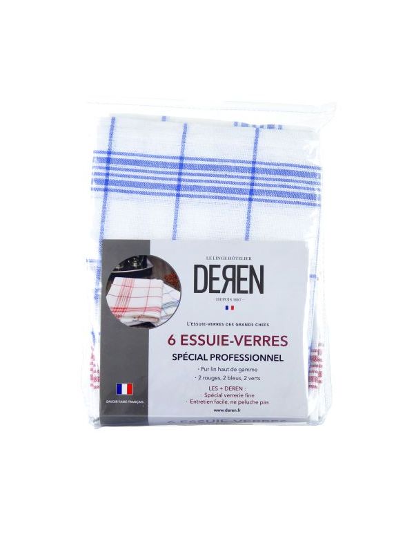 6 essuie-verres professionnels - Deren